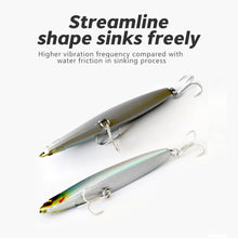 Load image into Gallery viewer, SANLIKE 10g 8cm Pencil Sinker Quad Reinforced Blood Groove Hooks Bass Fishing Tackle Lure Saltwater Lure Bait Lures