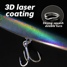 Load image into Gallery viewer, SANLIKE 10g 8cm Pencil Sinker Quad Reinforced Blood Groove Hooks Bass Fishing Tackle Lure Saltwater Lure Bait Lures