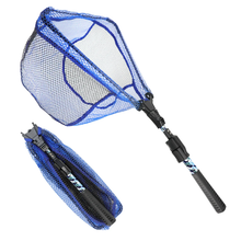 Load image into Gallery viewer, SANLIKE 1.1M Telescopic Collapsible Landing Net Fibreglass Rods Fishing Nets Retractable Rod Handles Fishing Accessories