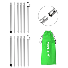Load image into Gallery viewer, SANLIKE 2 Set Tent Poles Stainless Steel Tarp Rod Adjustable Portable Telescoping Tent Poles for Awnings Support Accessory Tool