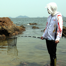 Load image into Gallery viewer, SANLIKE Fishing Net Folding Telescopic Adjustable Pattern for Freshwater Seawater Landing Net Tackle Accessories