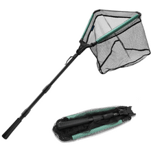 Load image into Gallery viewer, SANLIKE Floating Fishing Net Fish Folding Landing Net with Telescopic Pole Handle Durable Rubber Coated Collapsible Net Fishing