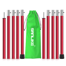 Load image into Gallery viewer, SANLIK 2 Set Tent Poles Aluminum Tarp Poles Easy Adjustable Collapsible Camping Sunshade Support Rod Outdoor Tool