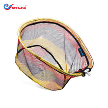 Load image into Gallery viewer, SANLIKE Folding Fishing Net Colorful Rubber Coated Net Landing Dip Net Collapsible Aluminum Oval Frame Fishing Tool