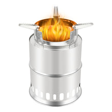 Load image into Gallery viewer, SANLIKE Outdoor Wood Stove Portable Folding Firewood Stove Camping Gasification Furnace Equipment Windproof Camping Tool