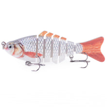 Load image into Gallery viewer, SANLIKE 10cm/15g Road Runner Multi-Section Lure 7-Section Bionic Lure Submerged Depth Lure Weighted Noise Balls Fishing Gear