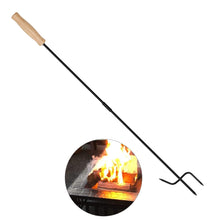 Load image into Gallery viewer, SANLIKE 1psc Heavy Duty Fireplace Poker Tool Outdoor Camping Household Wood Fire Hook Reusable 2 section 80cm