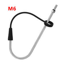 Load image into Gallery viewer, SANLIKE M6/M8 Fishing Gaff Stainless Steel Fishing Spear Hook with Protection Cover for Saltwater Freshwater Fishing Accessories