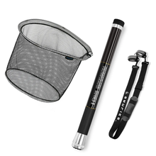 Load image into Gallery viewer, SANLIKE Fishing Net Retractable Fishing Landing Net Rod 3M Portable Carbon Fiber Pole Telescopic Handle Rod Fishing Tools