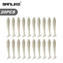 Load image into Gallery viewer, SANLIKE Fishing Soft Lure Baits 20pcs/Box Silicone Spiral Thread Fake Lure PVC Worms Swimbait Fishing Accessories Tackle