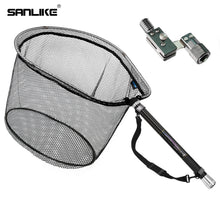 Load image into Gallery viewer, SANLIKE 3m Fishing Net With Folding Head Set Telescoping Carbon Fiber Landing Handle Pole Foldable PE Net Fishing Tackle