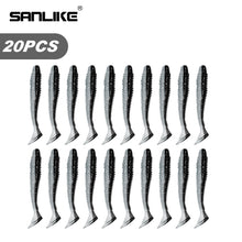 Load image into Gallery viewer, SANLIKE Fishing Soft Lure Baits 20pcs/Box Silicone Spiral Thread Fake Lure PVC Worms Swimbait Fishing Accessories Tackle