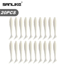 Load image into Gallery viewer, SANLIKE Fishing Soft Lure Baits 20pcs/Box Silicone Spiral Thread Fake Lure PVC Worms Swimbait Fishing Accessories Tackle