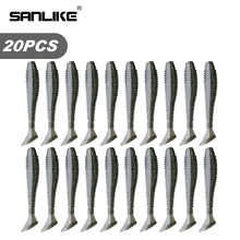 Load image into Gallery viewer, SANLIKE Fishing Soft Lure Baits 20pcs/Box Silicone Spiral Thread Fake Lure PVC Worms Swimbait Fishing Accessories Tackle