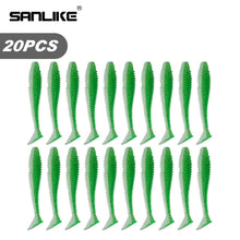 Load image into Gallery viewer, SANLIKE Fishing Soft Lure Baits 20pcs/Box Silicone Spiral Thread Fake Lure PVC Worms Swimbait Fishing Accessories Tackle