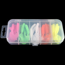 Load image into Gallery viewer, Boxed Soft Bait Perch Warbler Fishing Bait Soft Worm Threaded Curly Tailed Maggot Imitation Bait Fake Bait Lead Head Hooks