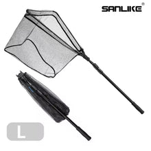 Load image into Gallery viewer, SANLIKE Triangle Handle Nylon Net with Rubber CoatingRetractable Folding Pole HandleFishing Equipment Accessories