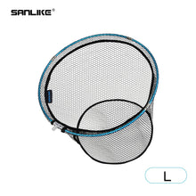 Load image into Gallery viewer, SANLIKE Fishing Net Collapsible Black Coated Dip Mesh Portable Handle Landing Net Aluminium Frame Fishing Tackle
