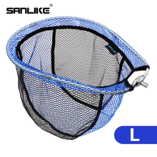 Load image into Gallery viewer, SANLIKE Portable Fishing Net Rubber Folding Opening Type Dip Mesh of Head 35/40/50cm Fishing Equipment Accessories