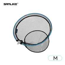 Load image into Gallery viewer, SANLIKE Fishing Net Collapsible Black Coated Dip Mesh Portable Handle Landing Net Aluminium Frame Fishing Tackle