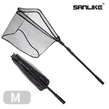Load image into Gallery viewer, SANLIKE Triangle Handle Nylon Net with Rubber CoatingRetractable Folding Pole HandleFishing Equipment Accessories