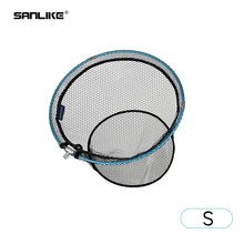 Load image into Gallery viewer, SANLIKE Fishing Net Collapsible Black Coated Dip Mesh Portable Handle Landing Net Aluminium Frame Fishing Tackle
