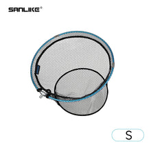 Load image into Gallery viewer, SANLIKE Fishing Net Collapsible Black Coated Dip Mesh Portable Handle Landing Net Aluminium Frame Fishing Tackle