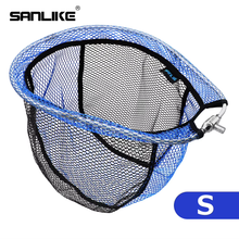 Load image into Gallery viewer, SANLIKE Portable Fishing Net Rubber Folding Opening Type Dip Mesh of Head 35/40/50cm Fishing Equipment Accessories
