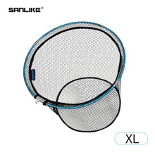 Load image into Gallery viewer, SANLIKE Fishing Net Collapsible Black Coated Dip Mesh Portable Handle Landing Net Aluminium Frame Fishing Tackle