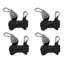 Load image into Gallery viewer, SANLIKE 4pcs 4mm Outdoor Pulley Adjustable Tent Stand Metal Lifting Pulley Highly Reflective Wind Cord Compact and Portable