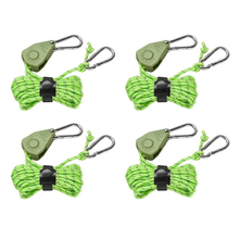 Load image into Gallery viewer, SANLIKE 4pcs 4mm Outdoor Pulley Adjustable Tent Stand Metal Lifting Pulley Highly Reflective Wind Cord Compact and Portable