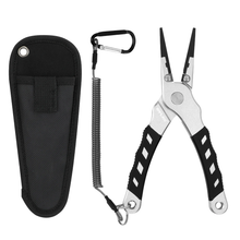 Load image into Gallery viewer, SANLIKE Aluminium Fishing Plier Tungsten Carbide Knife Rustproof Fish Hook Removal Line Cutting Fish Grabber Fishing Accessories