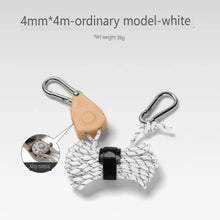 Load image into Gallery viewer, SANLIKE 1pc 4mm Portable Outdoor Pulley Adjustable Tent Stand Metal Lifting Pulley Reflective Wind Rope One Step Adjustable