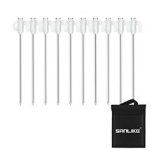 Load image into Gallery viewer, SANLIKE 10pcs/Set 20cm Stake Pegs Tent Pegs High Strength Ground Pegs T with Illuminated Iron Galvanised Outdoor Camping Tools