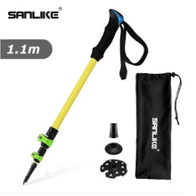 Load image into Gallery viewer, SANLIKE Single ultra-light trekking pole Non-slip walking pole Three sections adjustable carbon fibre trekking pole Walking pole