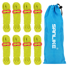 Load image into Gallery viewer, SANLIKE 8 PCS Tent rope 4 m Reflective tent rope for tents with blue storage bag Camping Hiking Tent Accessories