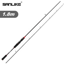 Load image into Gallery viewer, SANLIKE Casting Spinning Fishing Rods 1.8/2.1/2.4m Ultralight Carbon Fibre Fishing Rods Saltwater Freshwater Tools Accessories