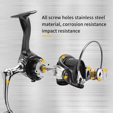 Load image into Gallery viewer, SANLIKE Aluminum spinning fishing reel 5.2:1 gear ratio 7+1BB lightweight 40.5lbs maximum resistance for saltwater fishing tools