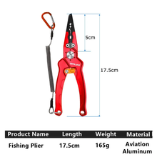Load image into Gallery viewer, SANLIKE Fish Grip Pliers Set Aluminum Alloy Hand Grip Portable Fishing Lip Gripper Fishing Tool Accessories