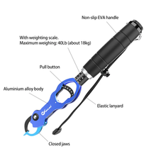 Load image into Gallery viewer, SANLIKE Fish Plier With Fish Lip Grip Antirust Aluminum Alloy Tungsten Carbide Fishing Hook Remover Line Cutting Fish Grabber