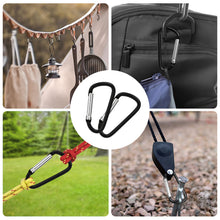 Load image into Gallery viewer, SANLIKE Tarpaulin Clips Heavy Duty Locking Handle Tent Clips Clamps with Ball Stretch Cord for securing tarpaulins Outdoor Tools