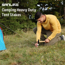Load image into Gallery viewer, SANLIKE 10pcs/Set 20cm Stake Pegs Tent Pegs High Strength Ground Pegs T with Illuminated Iron Galvanised Outdoor Camping Tools