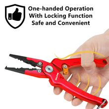 Load image into Gallery viewer, SANLIKE Aluminium alloy fish lip clip with scale weigher 360° swivel fishing hook catching pliers Multi-function with tackle bag