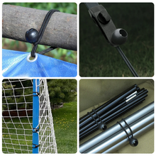 Load image into Gallery viewer, SANLIKE Tarpaulin Clips Heavy Duty Locking Handle Tent Clips Clamps with Ball Stretch Cord for securing tarpaulins Outdoor Tools