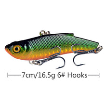 Load image into Gallery viewer, Set of 7 Lure Bait with 7 colours Lure Bait 7cm/17g Full water reinforced hooks for sea fishing Lure Bait Outdoor Fishing Tackle