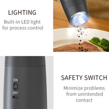Load image into Gallery viewer, SANLIKE 2pcs 135ml Gravity Salt & Pepper Grinder Charging Base Type-C Rechargeable Adjustable Thickness For Kitchen Outdoor Tool