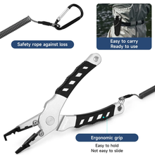 Load image into Gallery viewer, SANLIKE Fishing Clamp with Scale Weighing and Fishing Gripping Pliers Split Ring Pliers Multi-Functional Fishing Tackle Set