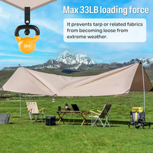 Load image into Gallery viewer, SANLIKE Tarpaulin Clips Heavy Duty Locking Handle Tent Clips Clamps with Ball Stretch Cord for securing tarpaulins Outdoor Tools