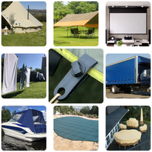 Load image into Gallery viewer, SANLIKE Tarpaulin Clips Heavy Duty Locking Handle Tent Clips Clamps with Ball Stretch Cord for securing tarpaulins Outdoor Tools