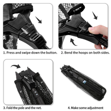 Load image into Gallery viewer, SANLIKE Fishing Net Collapsible Telescopic Sturdy Pole Handle Fish Landing Mesh For Carp Fishing Tackle Catching Releasing